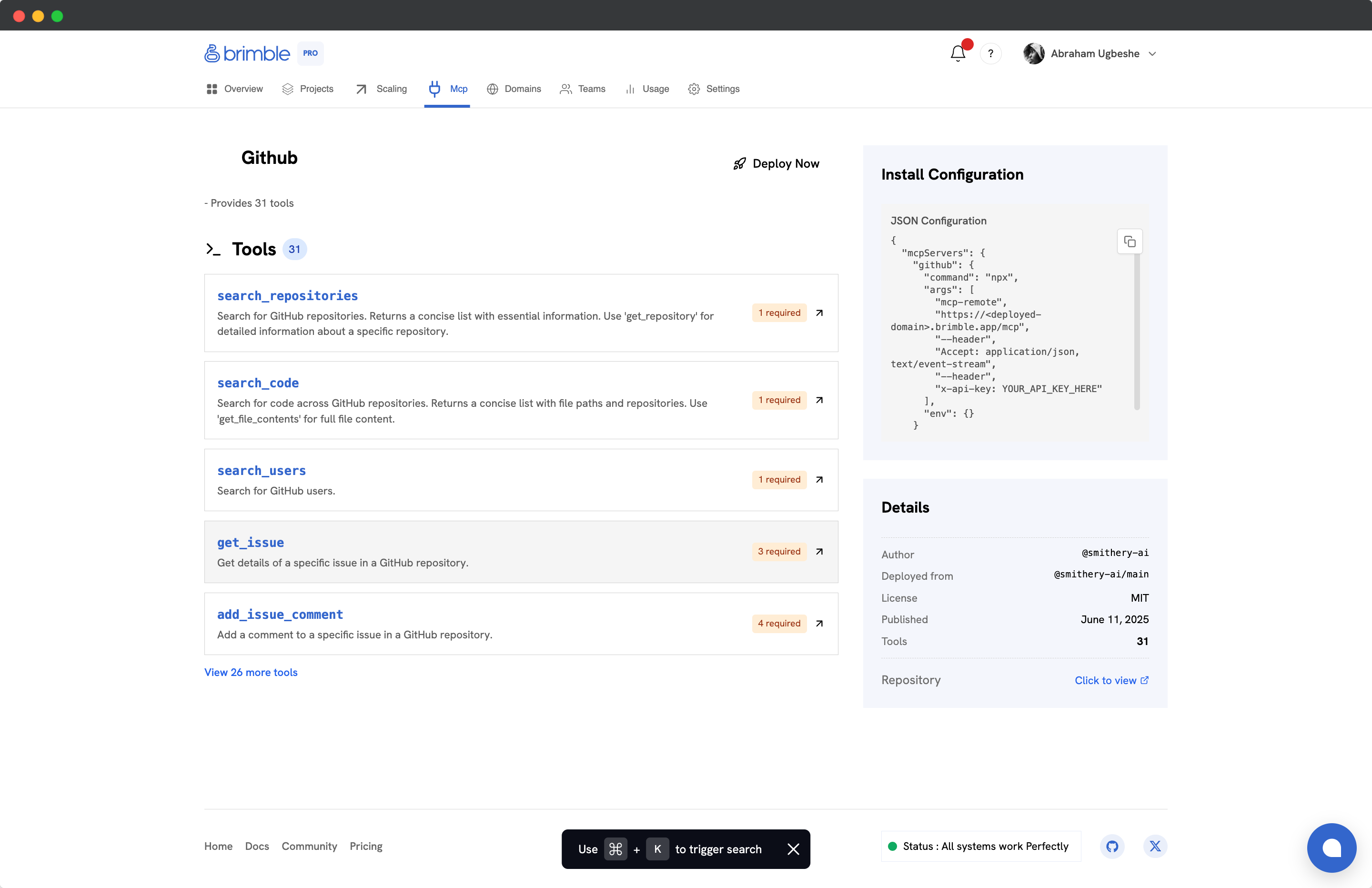 Notifications interface